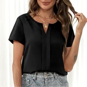 Never Wear Black Neck Blouse